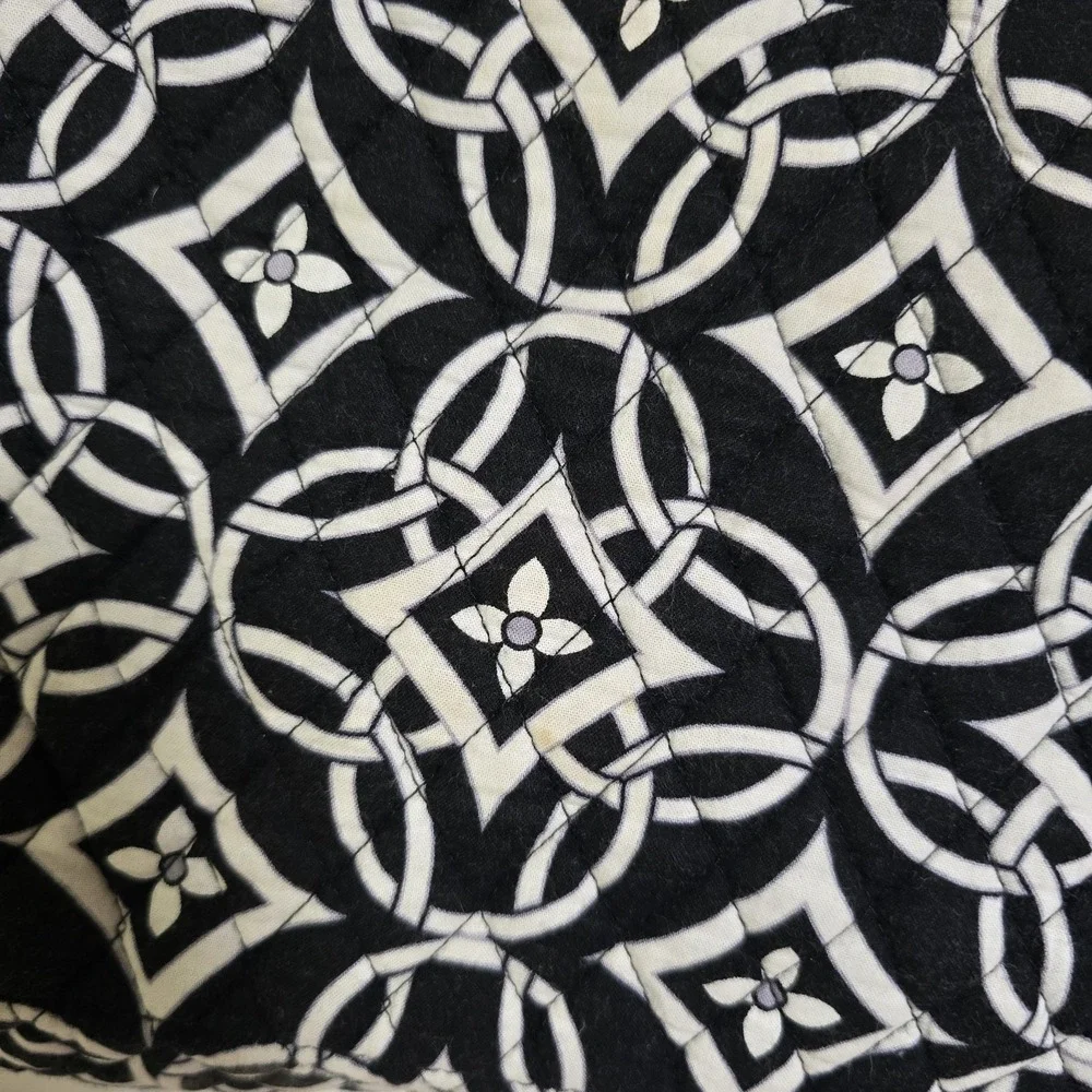 Vera Bradley retired Concerto villager shoulder tote purse black white gray